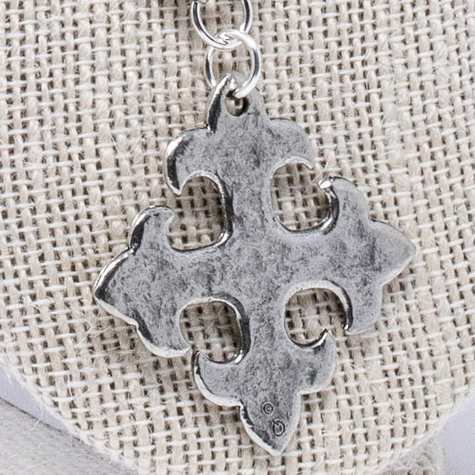 Large Silver Celtic Cross on Silver