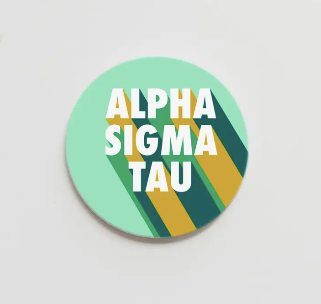 Alpha Sigma Tau Bold Greek Button - 2.25 inch