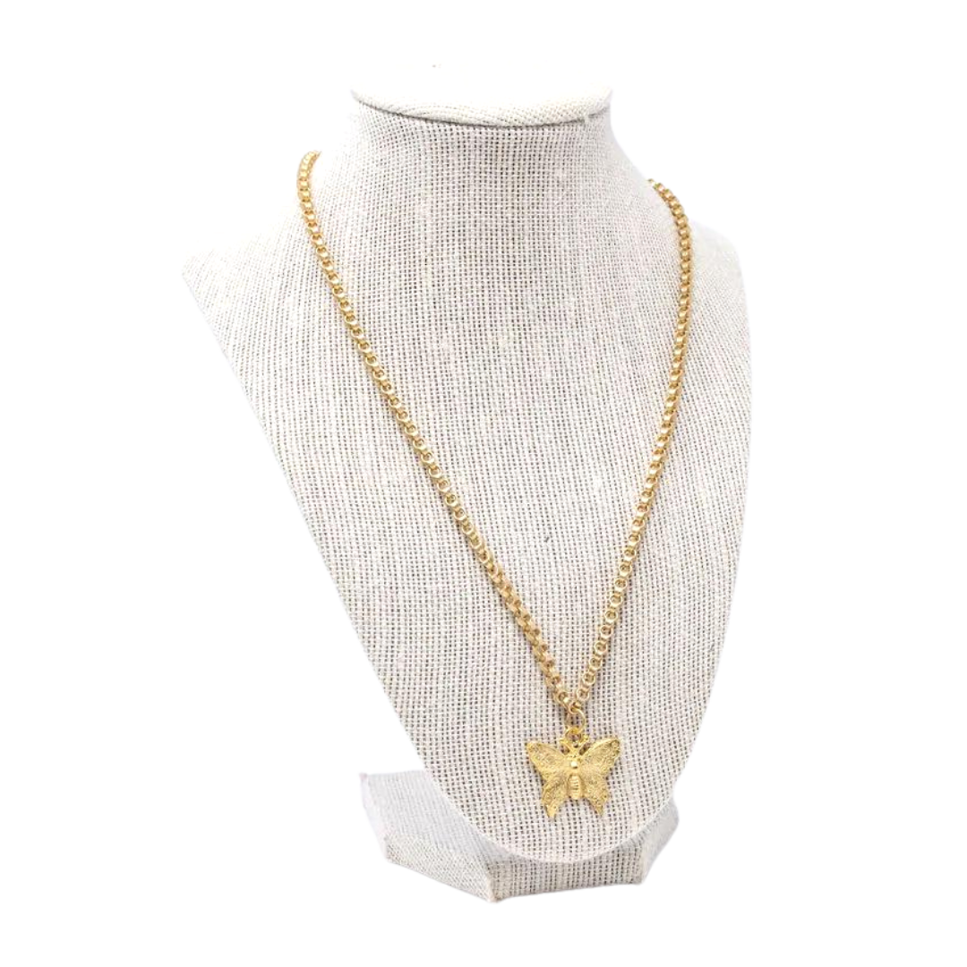 Matte Butterfly Necklace
