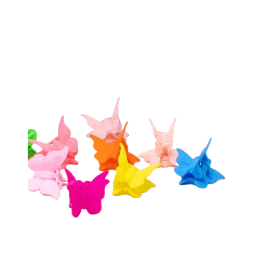 Set of 10 Mini Butterfly Clips
