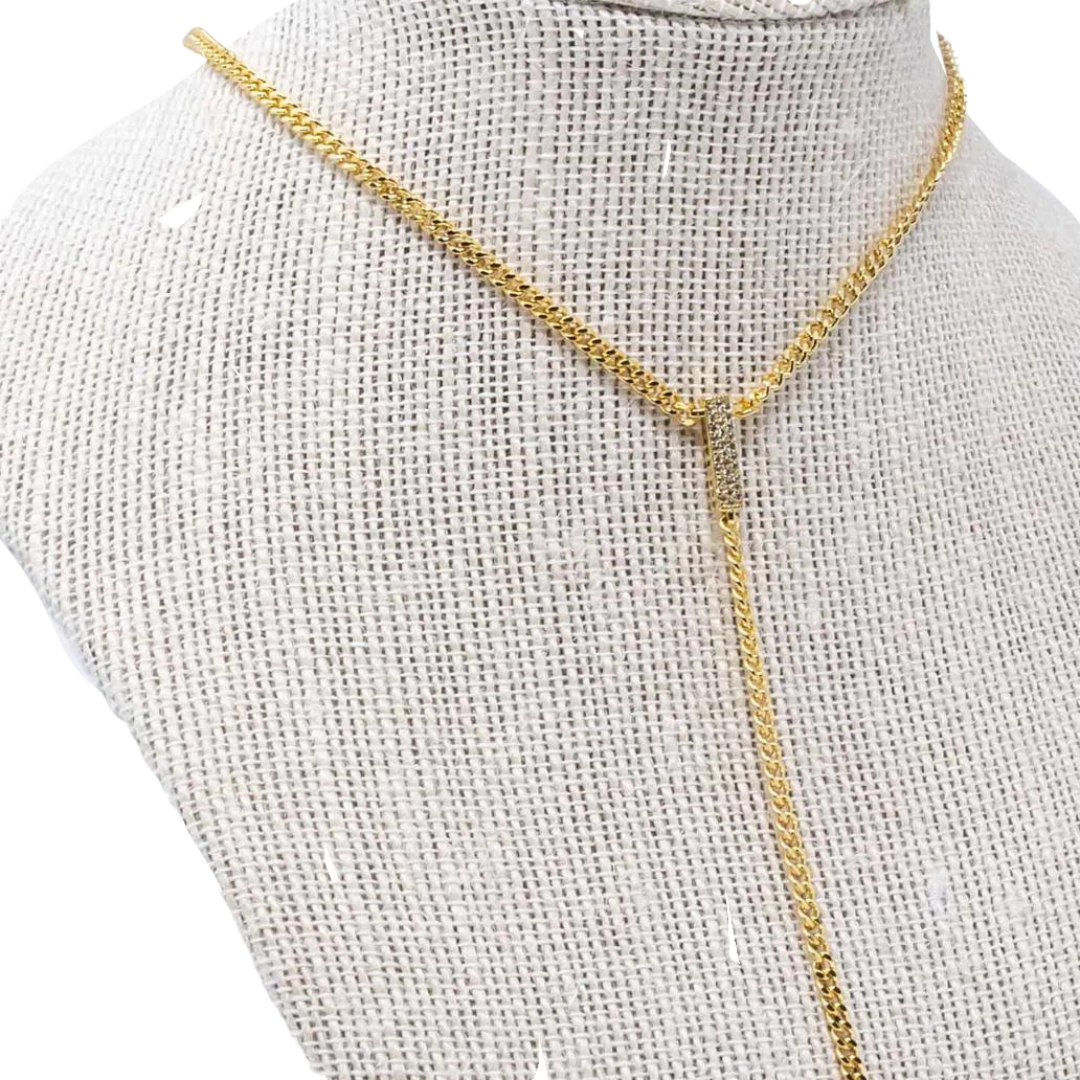 Juju Pave Lariat *gold + silver*