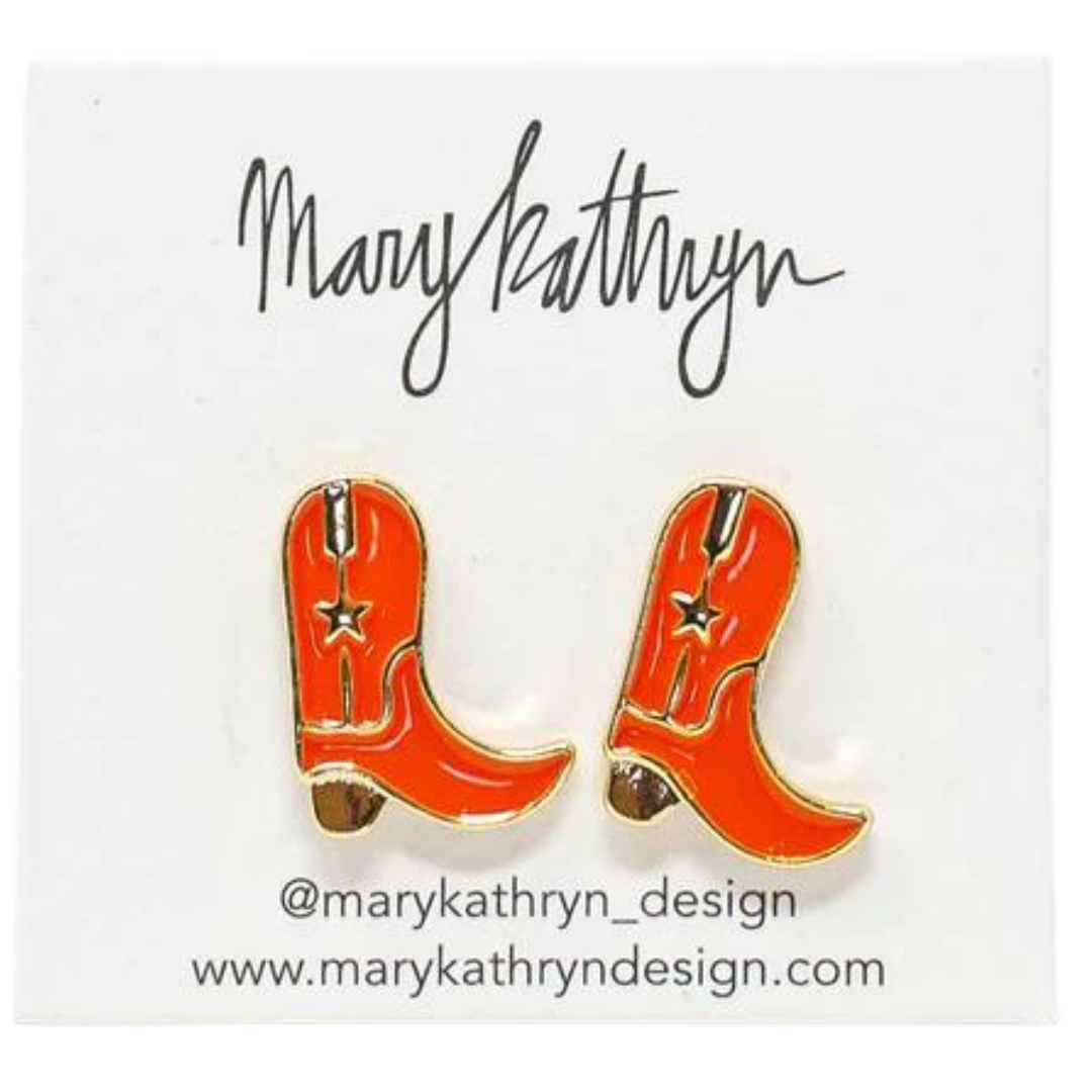 Orange Cowboy Boot Studs