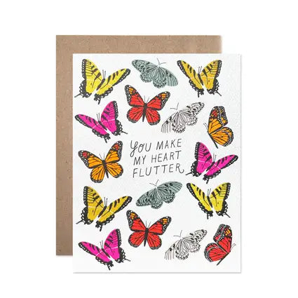 You Make My Heart Flutter Butterfly Card