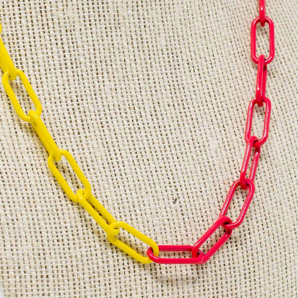 Yellow + Pink Chunky Chain