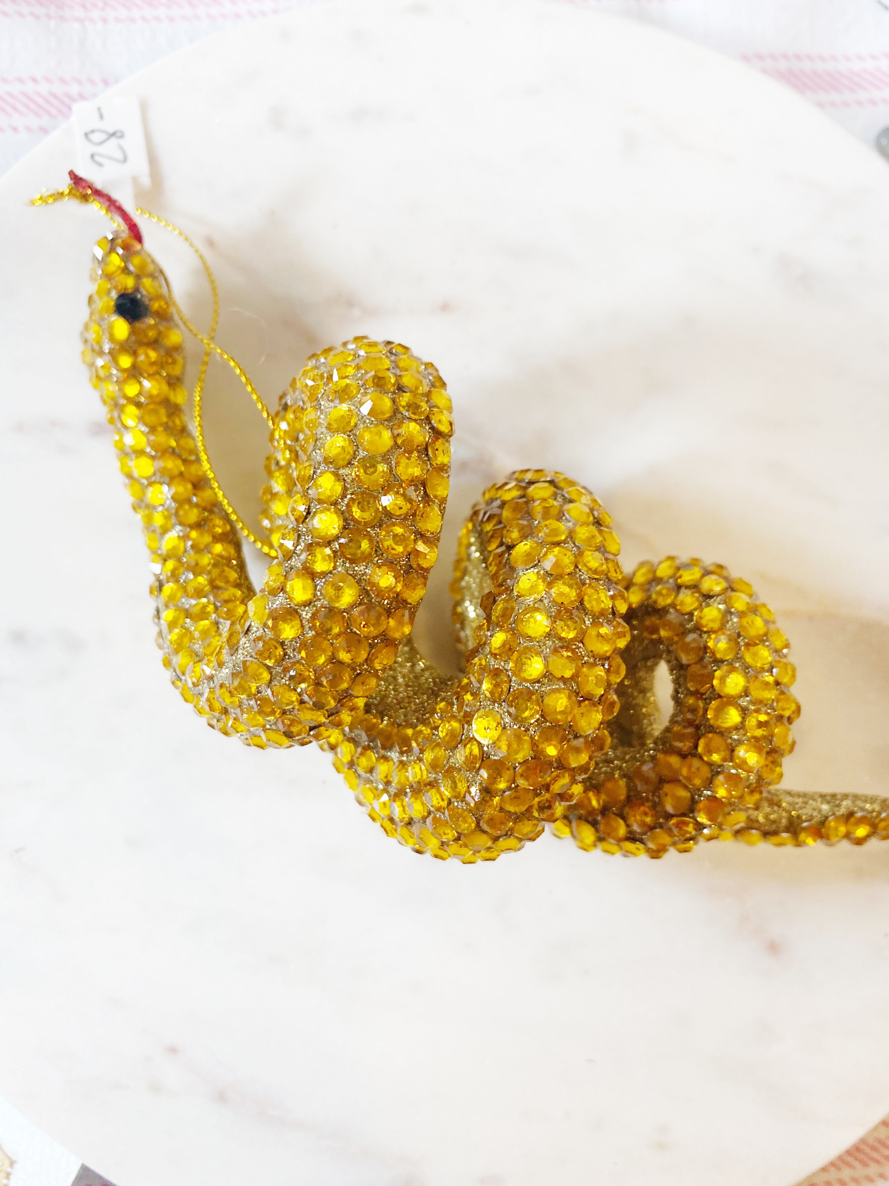 Rhinestone Coiled Snake